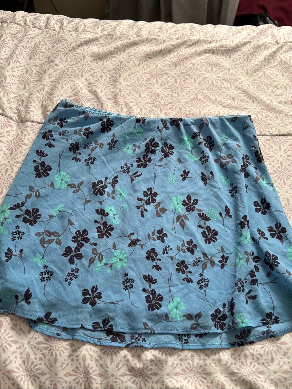 wild fable Blue Floral Circle Skirt
